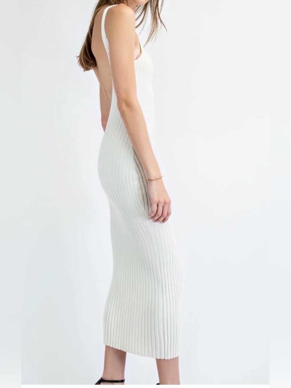 Edit by Nine Open Back Sleeveless Midi Dress